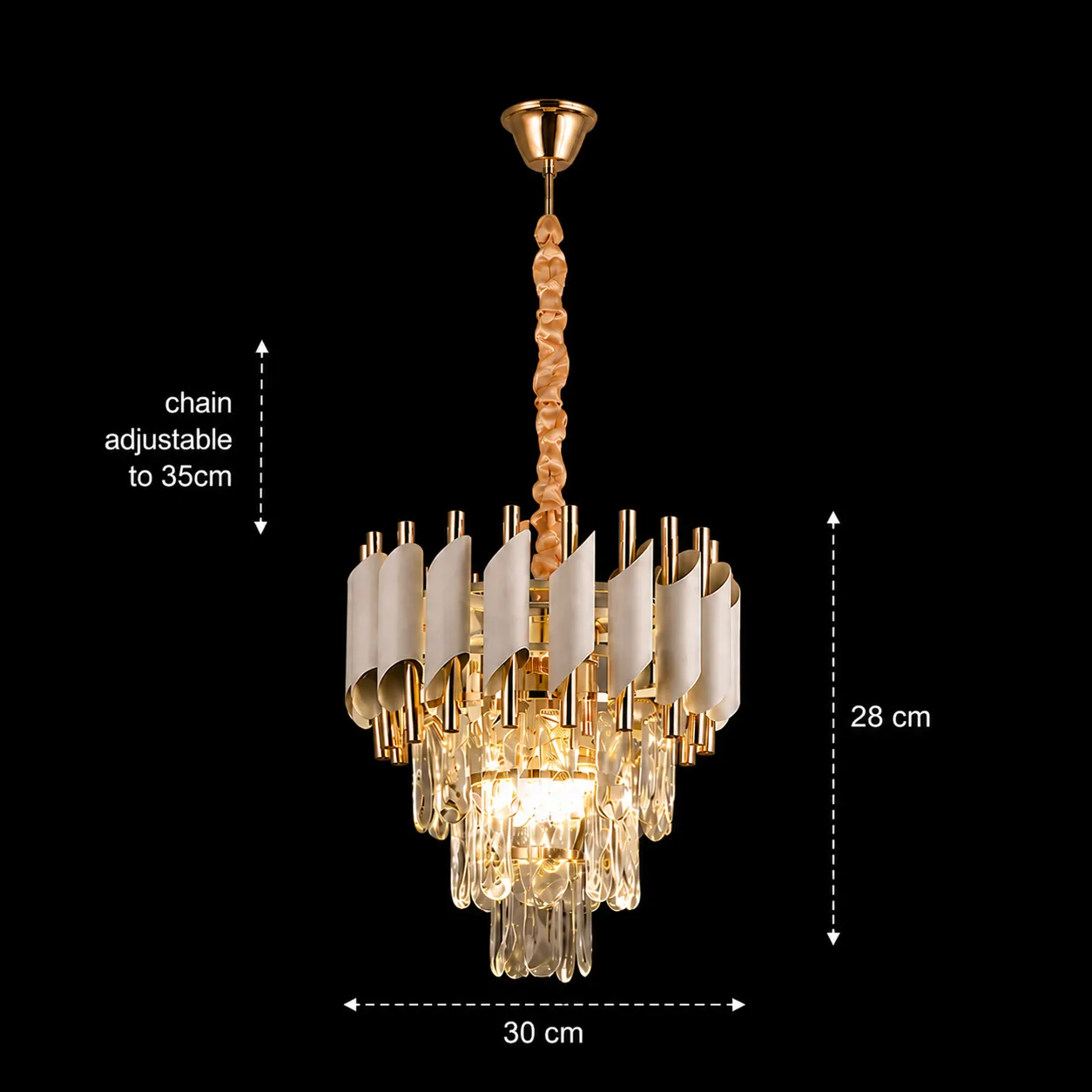 Alessandro Design VERSAILLES Petito candelabru 3xE14 auriu 30cm