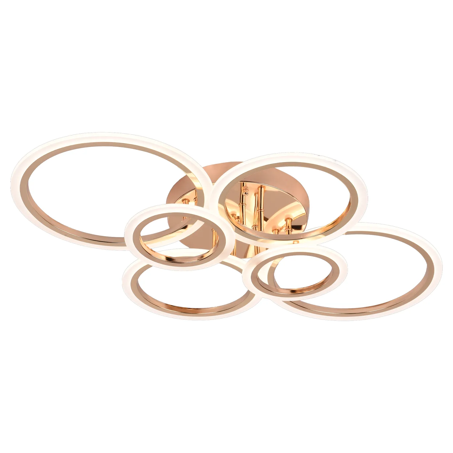 Alessandro Design Betty lustra LED aurie 81W 6 cercuri