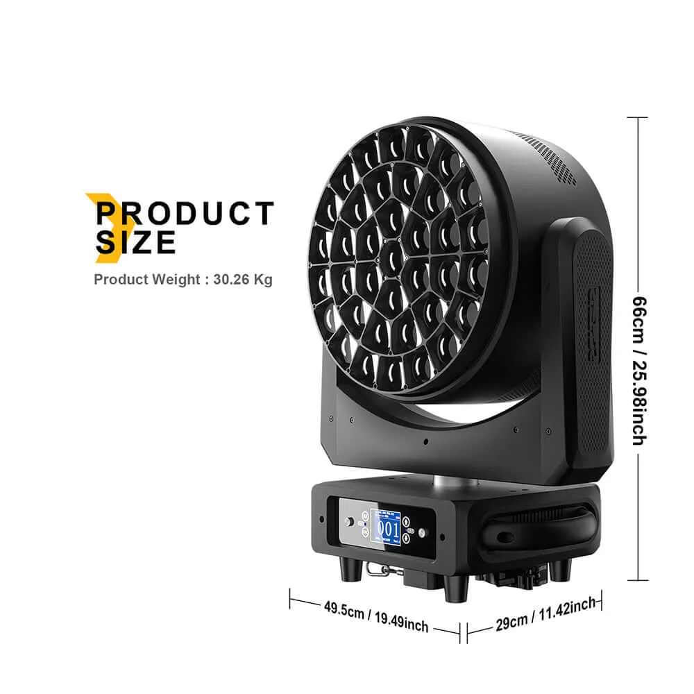 Shehds Big Bees Eyes 37x25W moving head wash RGBW