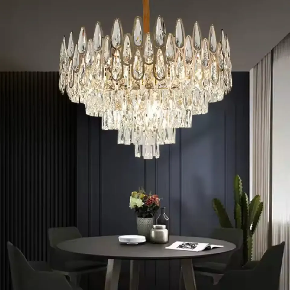 Alessandro Design Alhambra candelabru cristal 8xE14 auriu 50cm
