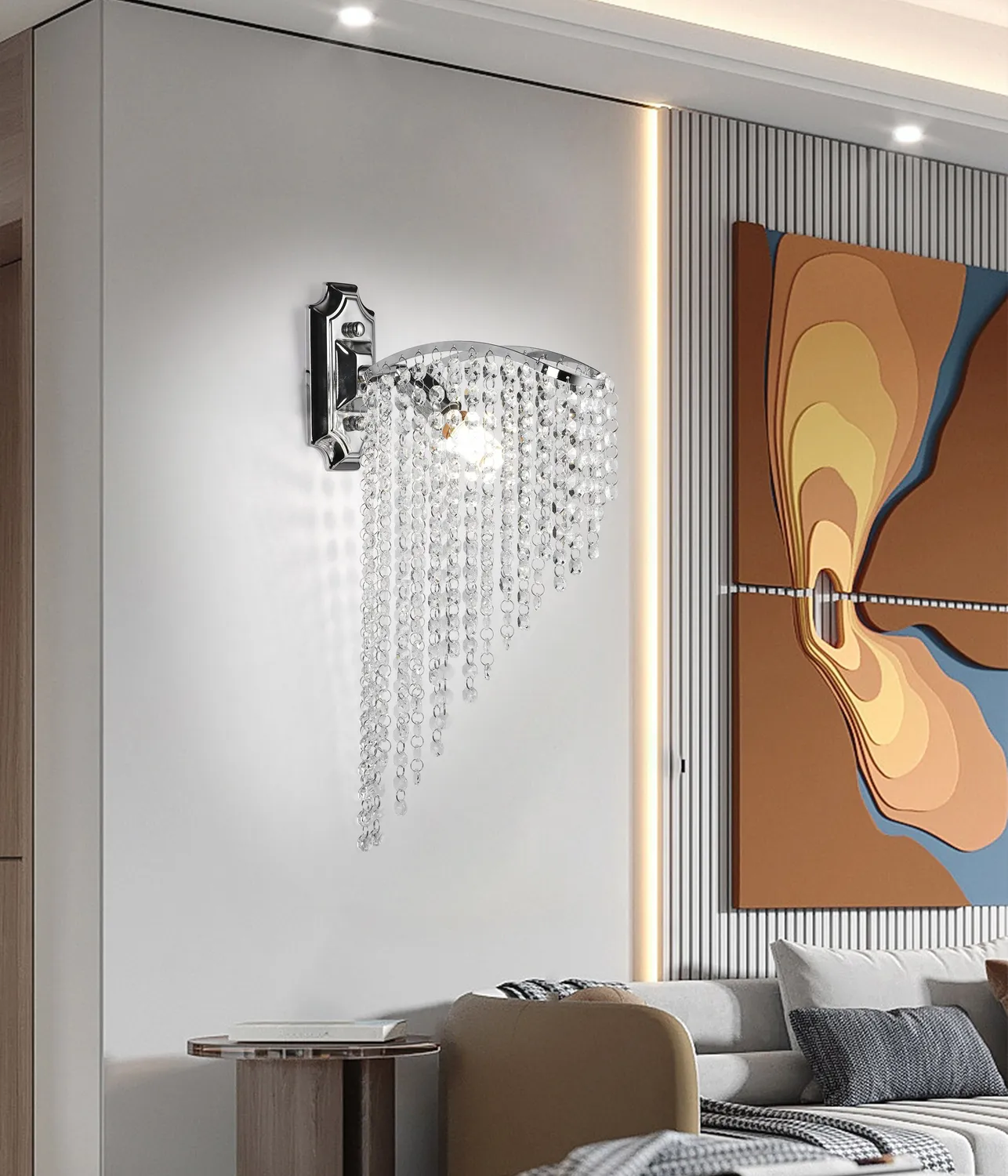 Alessandro Design Ander aplica cristal E14 crom lucios