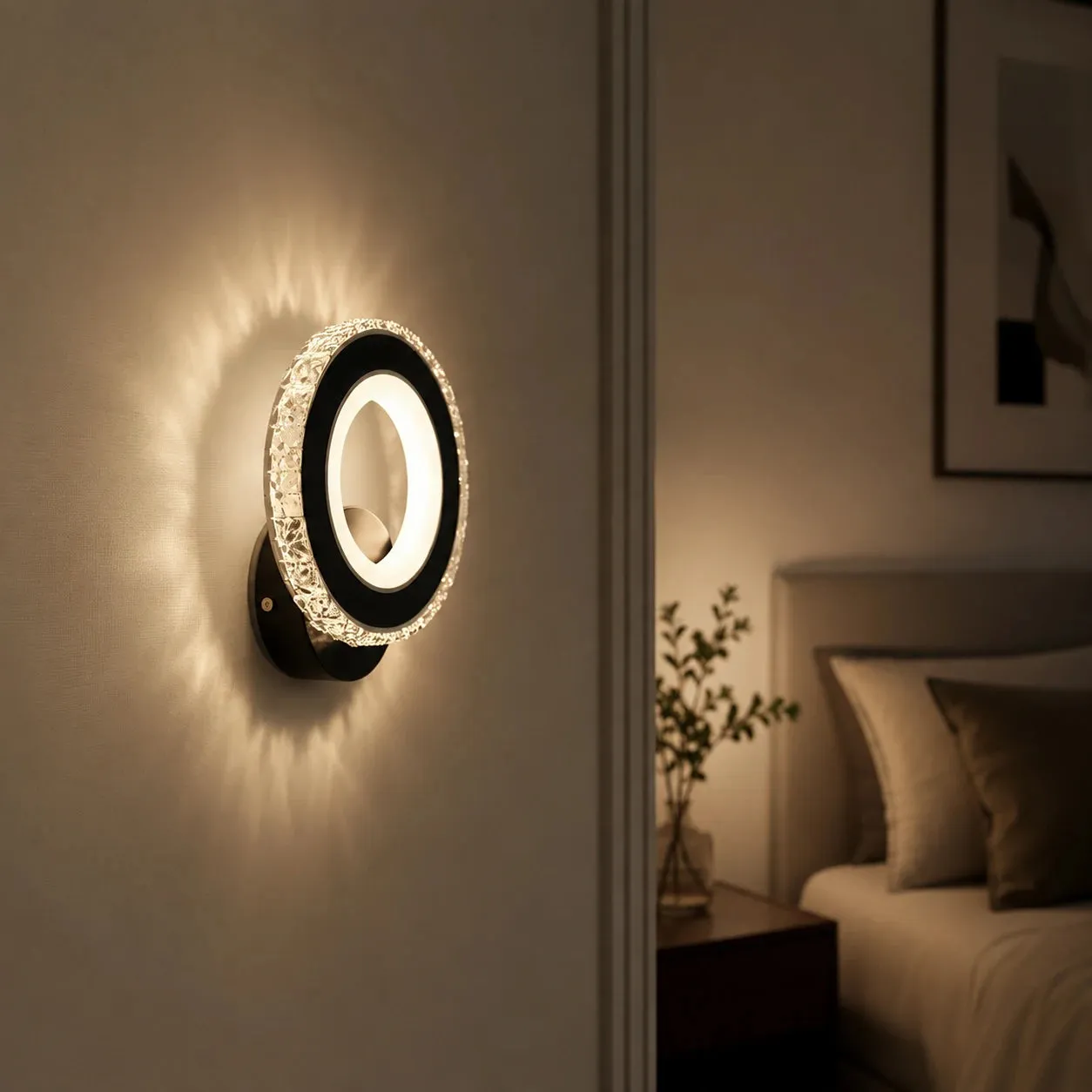 Alessandro Design Nova Rotonda aplică LED 16W neagră