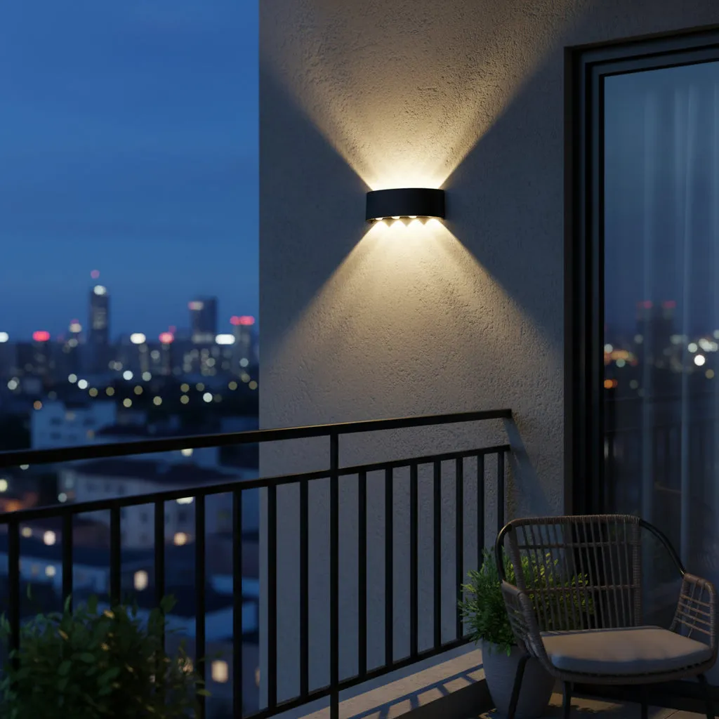 Alessandro Design Ellis aplica LED exterior neagra 8W calda