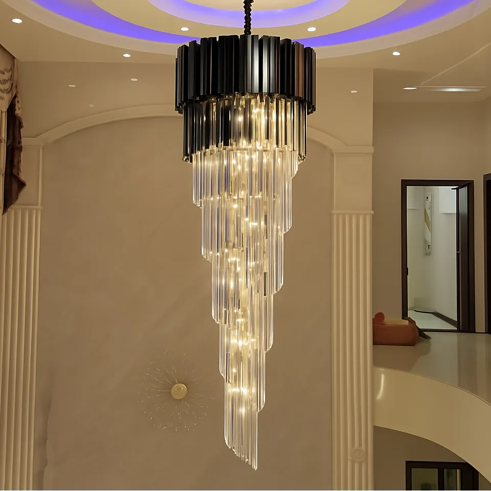 Alessandro Design BLOIS Ascender candelabru cristal negru 28xE14 60cm
