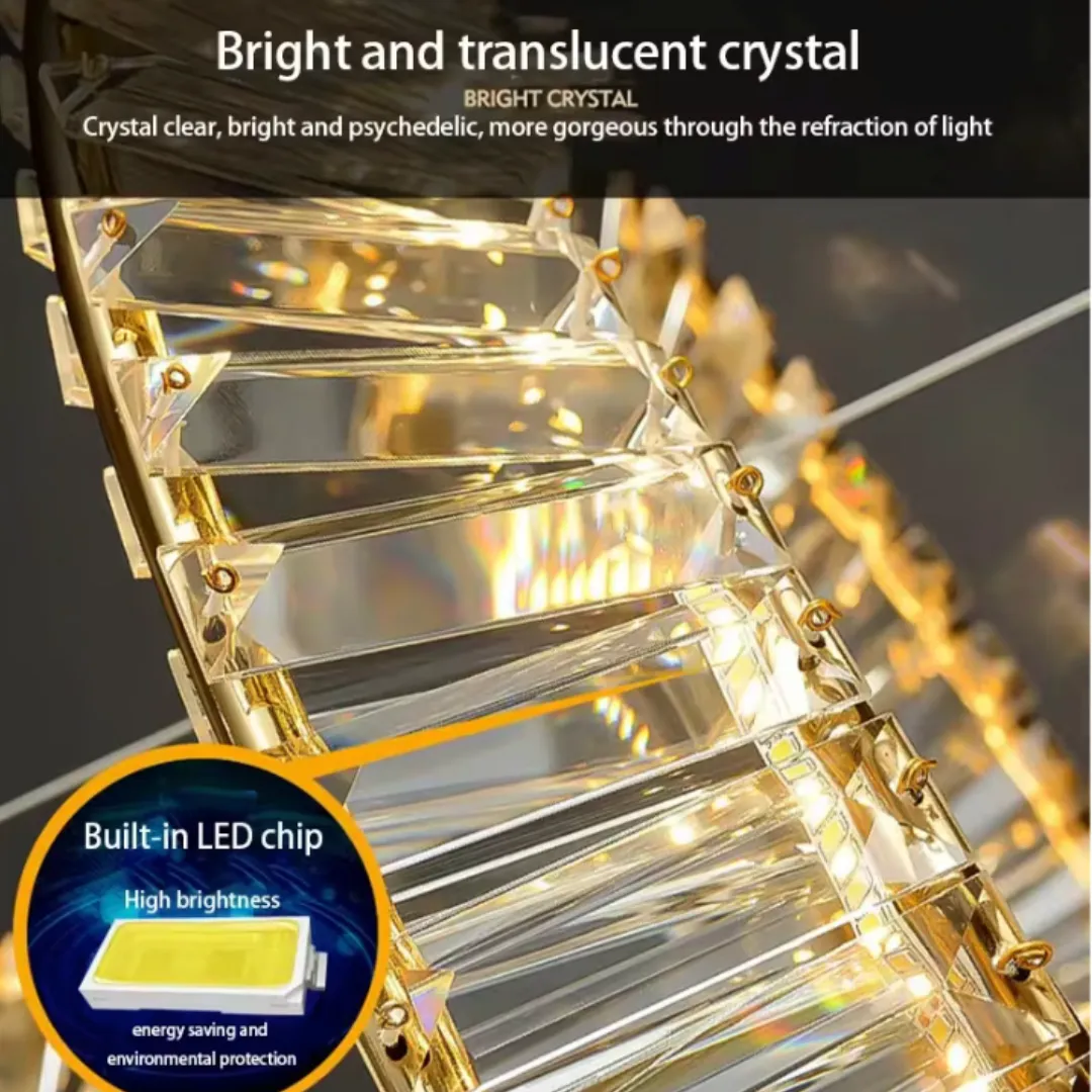 Alessandro Design Luigi lustra LED 57W aurie cristal