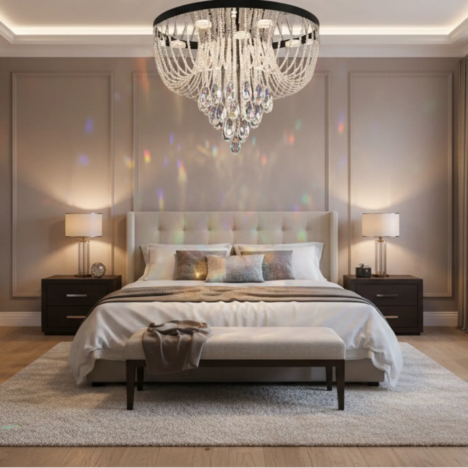 Alessandro Design Mage candelabru cristal 40cm crom 22W 3 culori