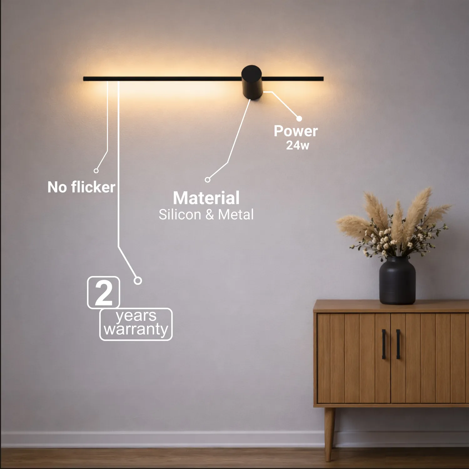 Alessandro Design Angelique aplică LED 24W alb-negru 3 culori