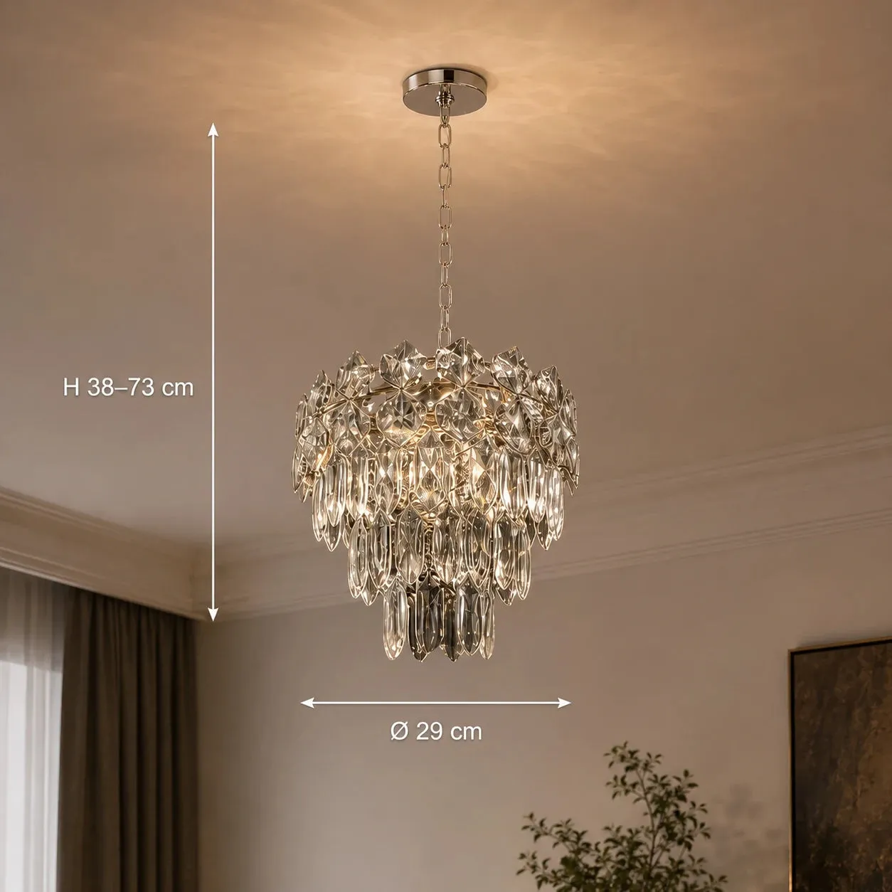 Alessandro Design Windsor Petito 3xE14 candelabru 29cm crom