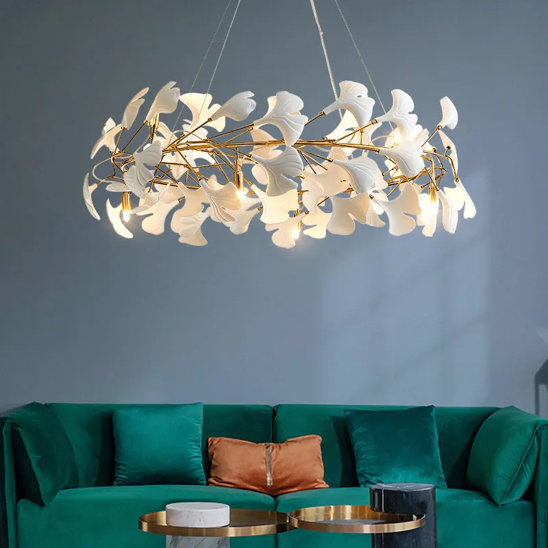 Alessandro Design Alpha 8xG9 candelabru cristal auriu frunze
