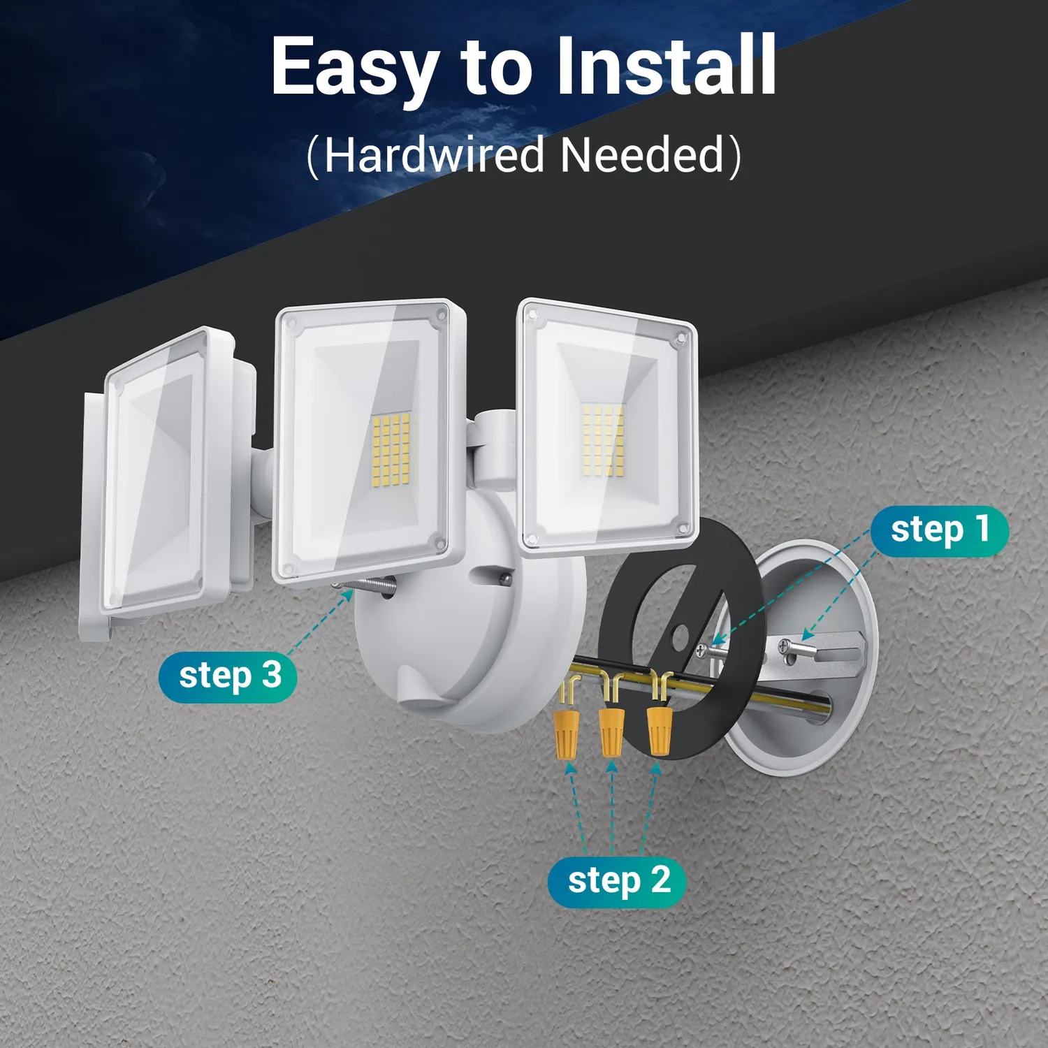 Ustellar 100W proiector LED exterior intrerupator 2 bucati