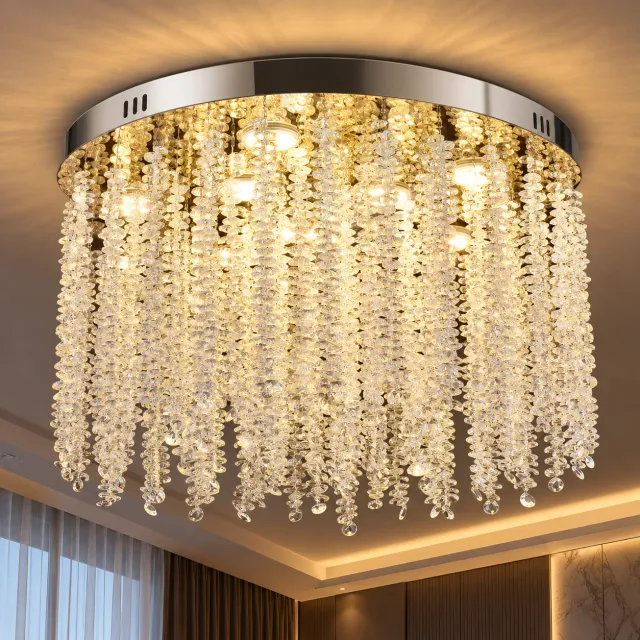 Alessandro Design LLC215/400WH lustra LED rotunda cristal aurie 22W
