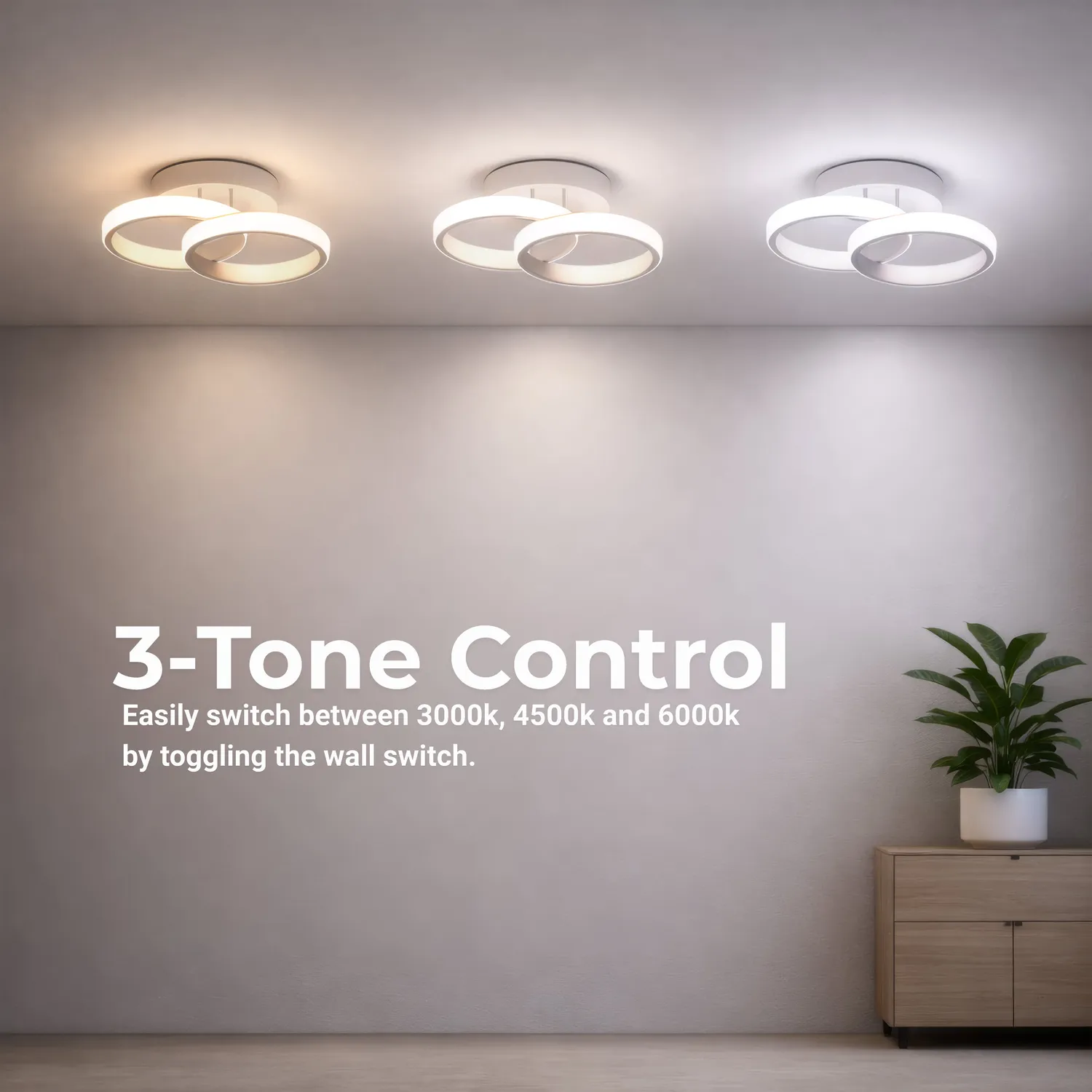 Alessandro Design Vertex Circula lustra LED alba 21W 2 cercuri