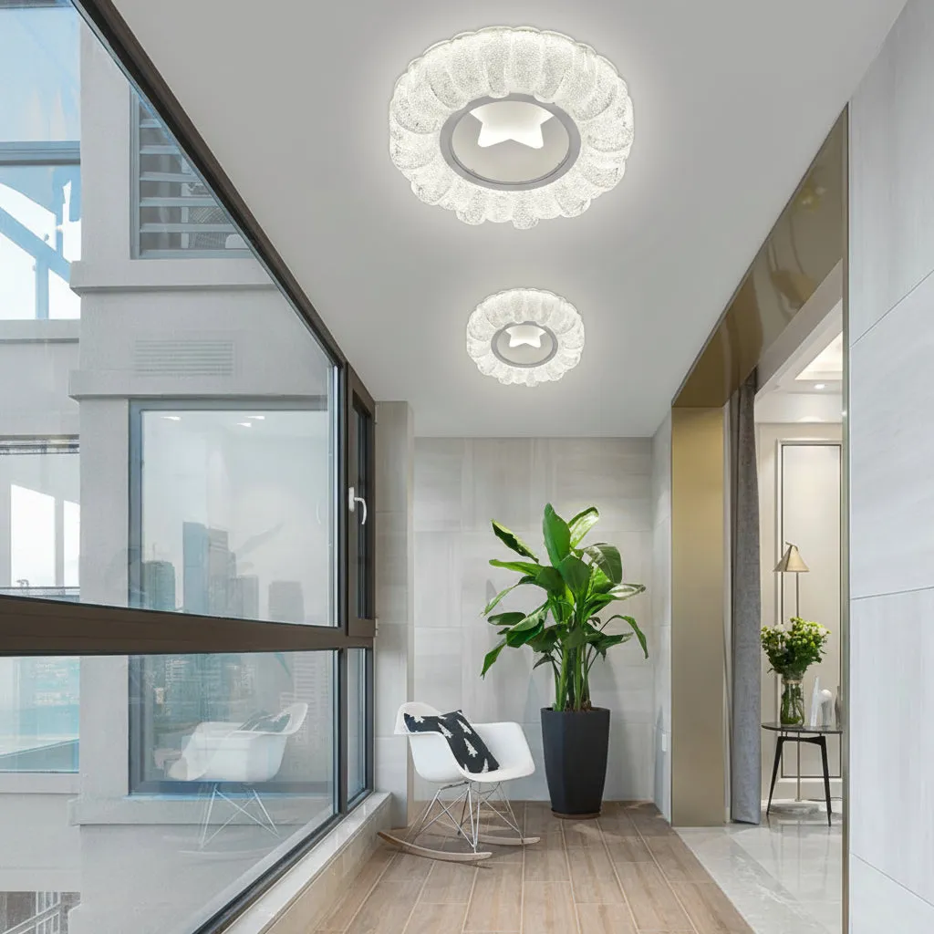 Lustra LED Alessandro Design Starr Petito 21W alba 19cm rotunda