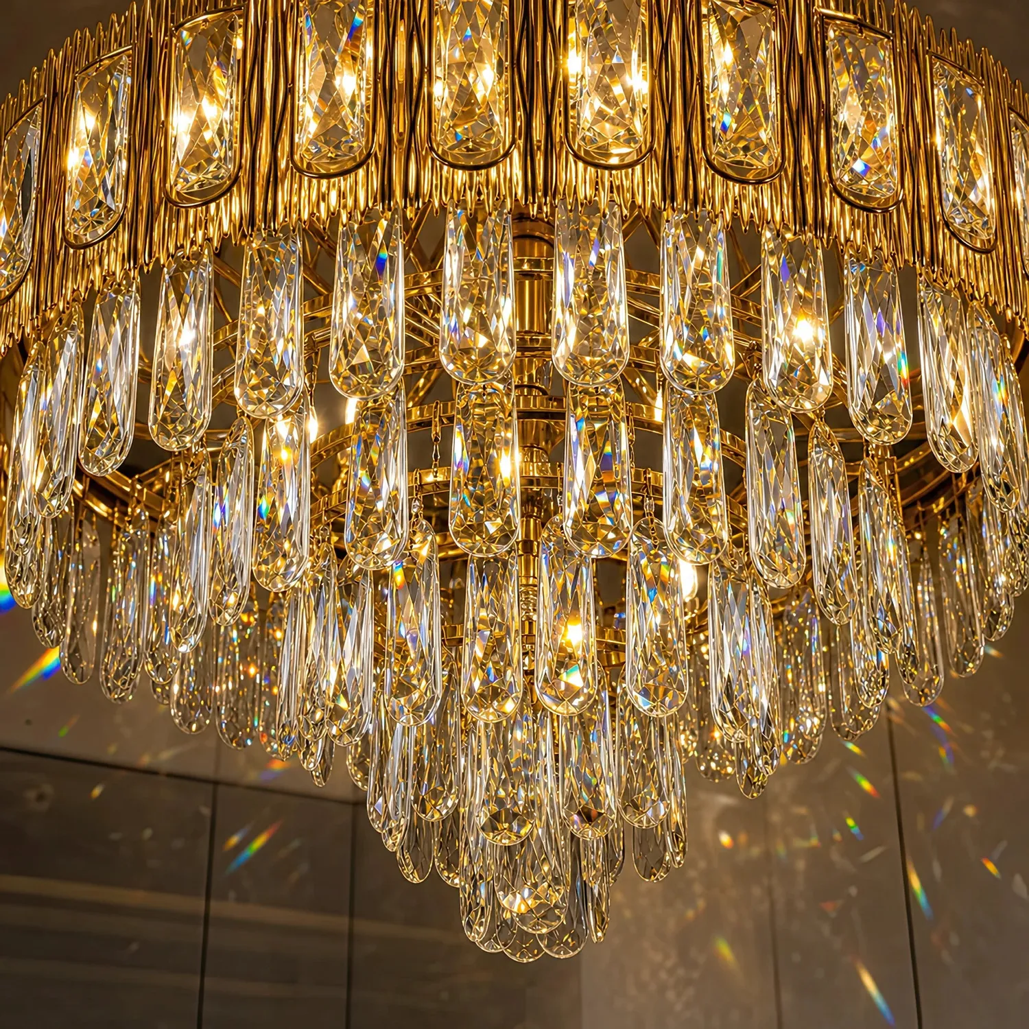 Alessandro Design Belvedere Elegance candelabru cristal auriu 8xE14
