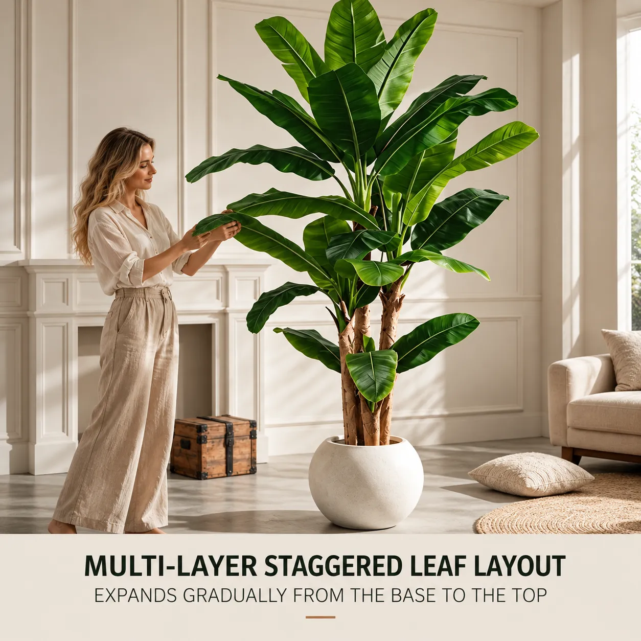 Alessandro Design Bananier planta artificiala 210cm verde 31 frunze