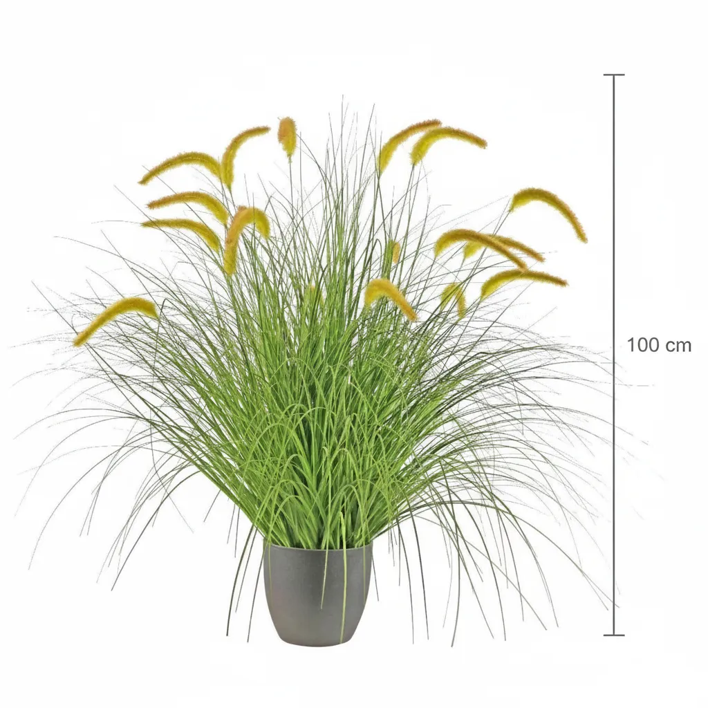 Alessandro Design Foxtail 100cm iarba artificiala verde-galben