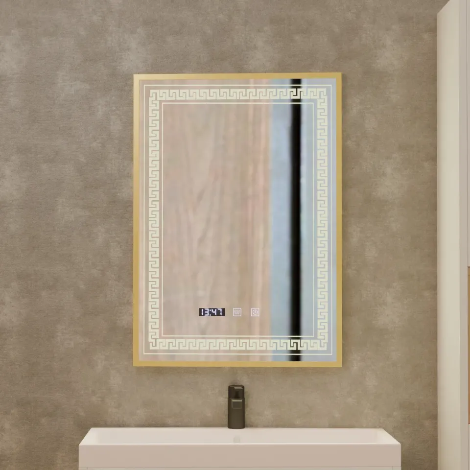 Alessandro Design Bruno oglinda LED 60x80cm rama aurie