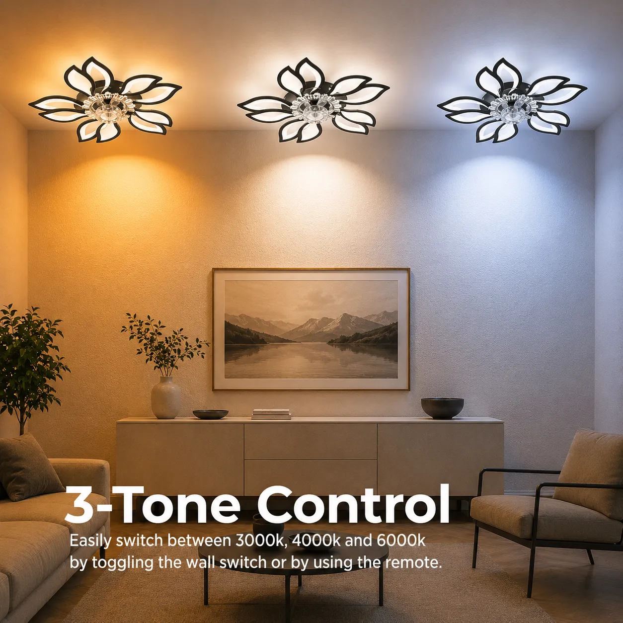 Alessandro Design Anemo lustra LED ventilator 30W D61cm negru