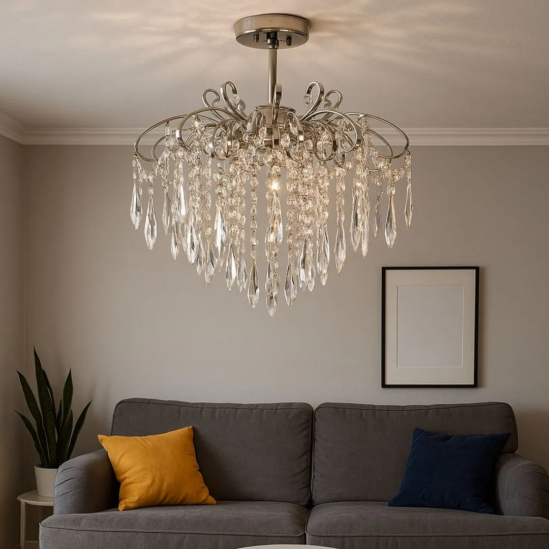 Alessandro Design Edinburgh Eleganza candelabru cristal crom 5xE27