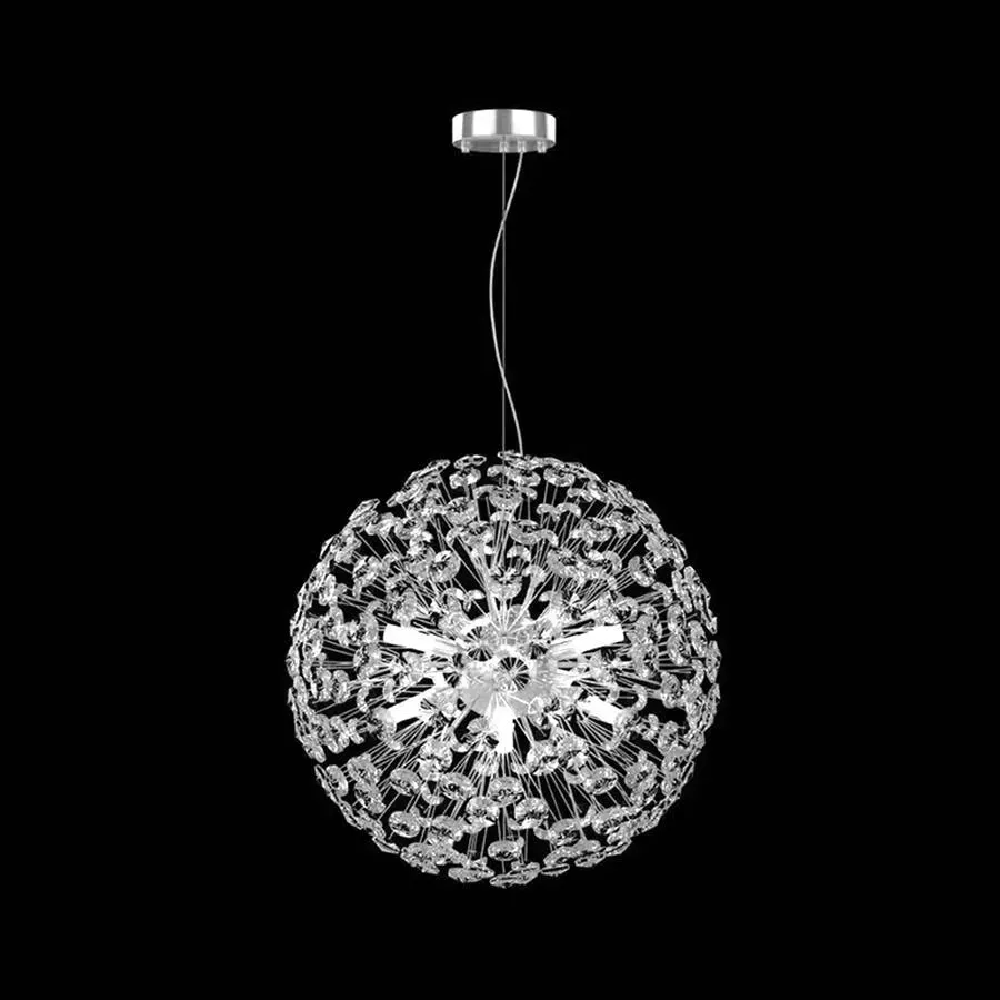 Alessandro Design KHUJAND 8xG9 candelabru cristal 40cm crom