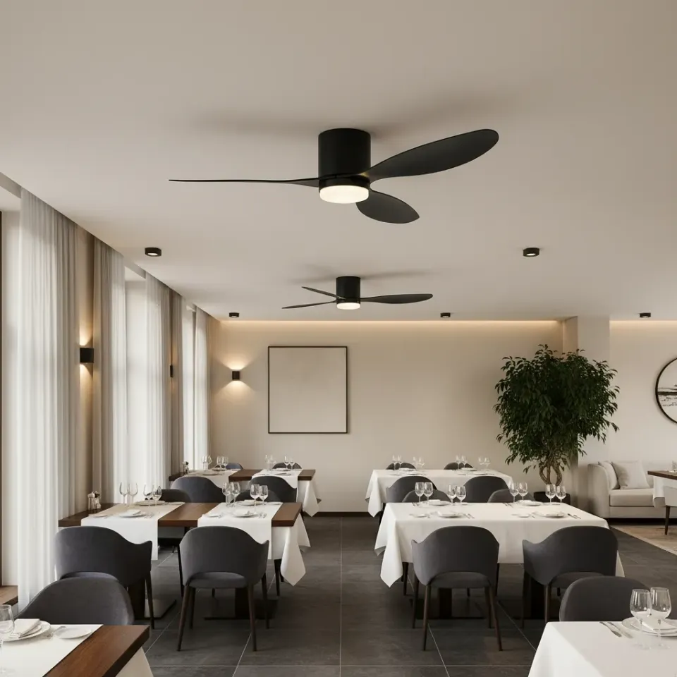 Alessandro Design Vents lustra LED ventilator 21W neagra