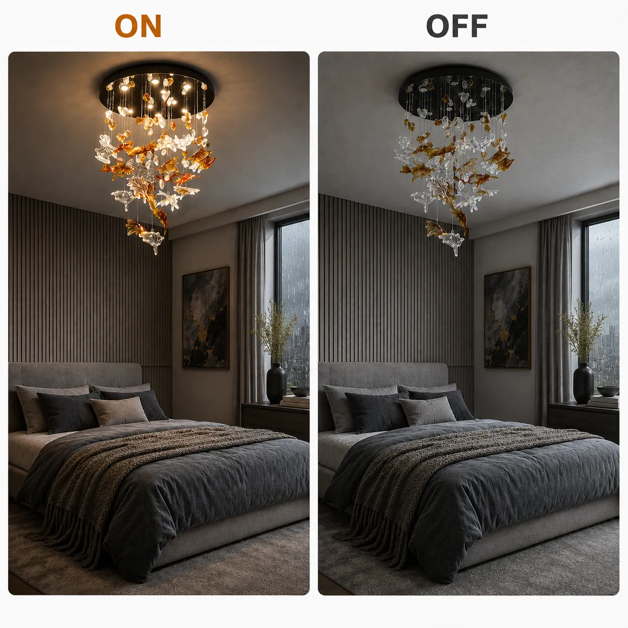 Alessandro Design Esik Magno candelabru LED 63W auriu cascada