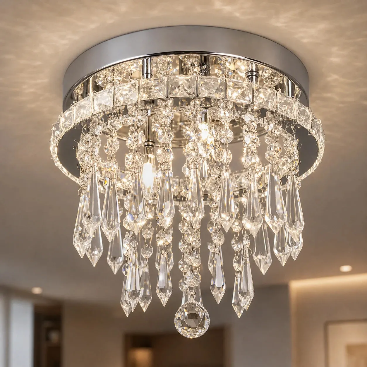 Alessandro Design Alberico lustră LED crom 17W cristal
