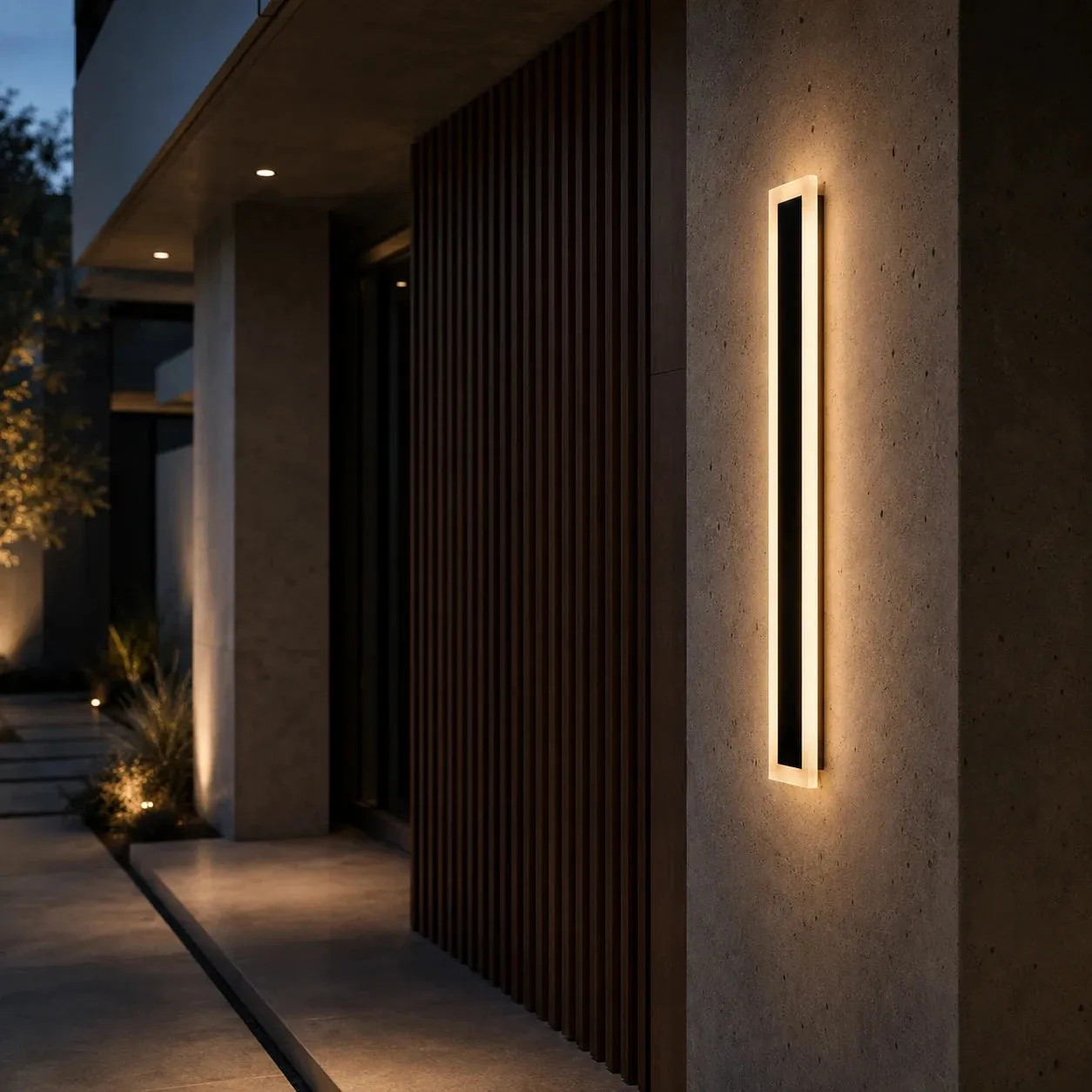 Mack aplica LED exterior 30cm 4W neagra IP65 liniara