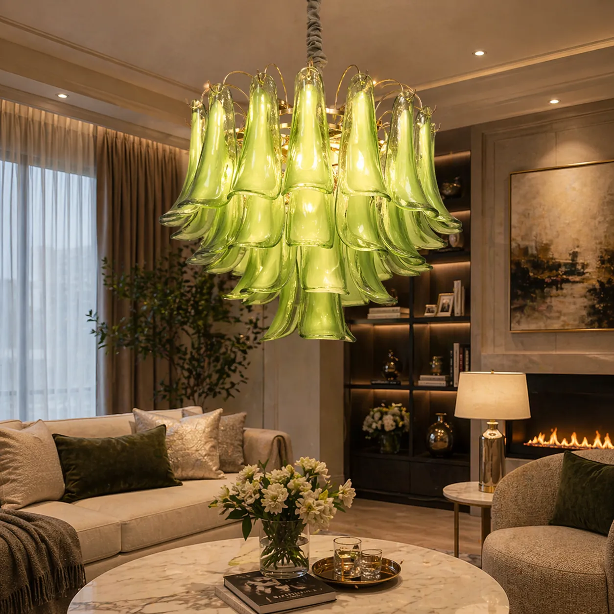 Alessandro Design MURANO Magno candelabru cristal verde E14