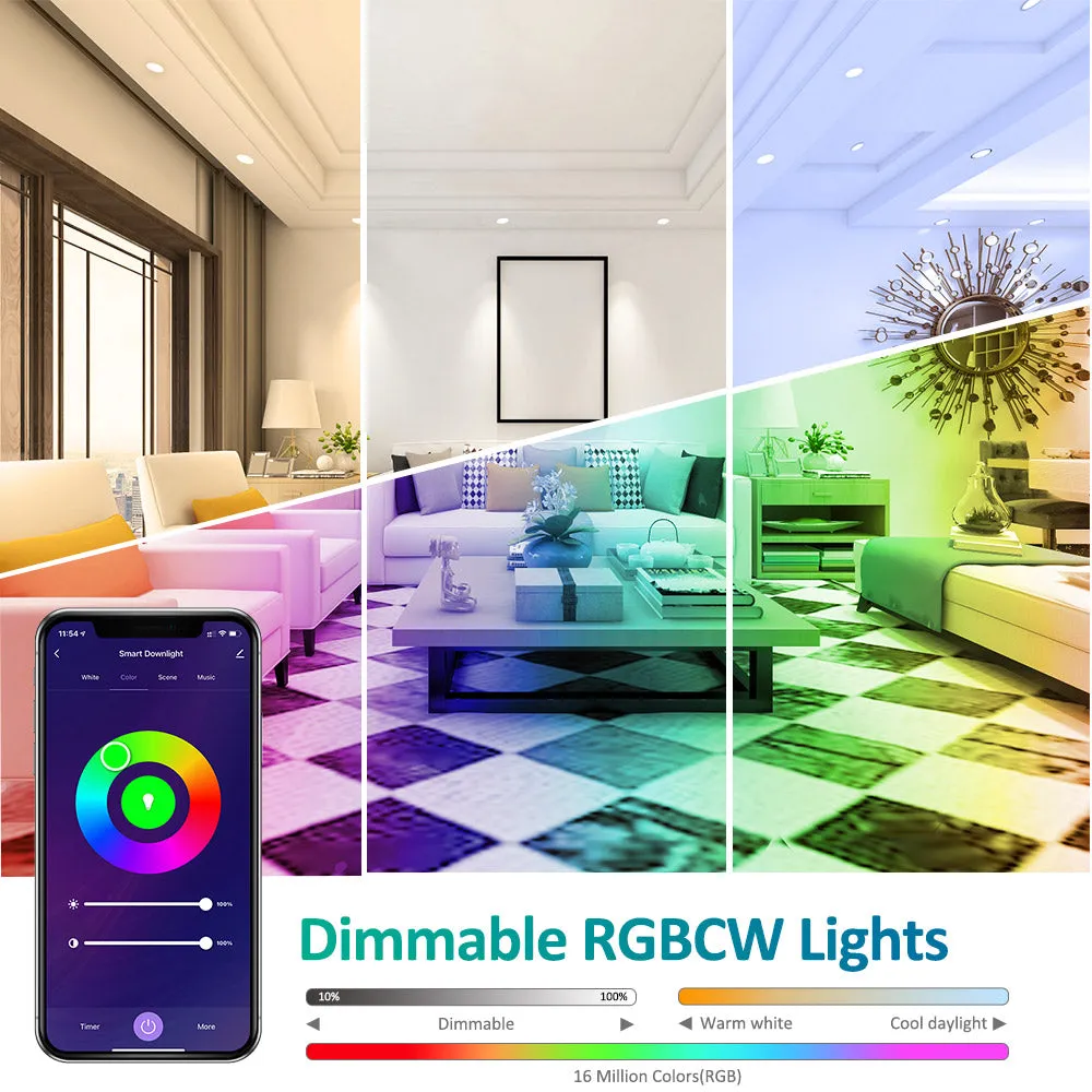 Ustellar Smart Spot LED incastrat 10W set 4 buc RGB