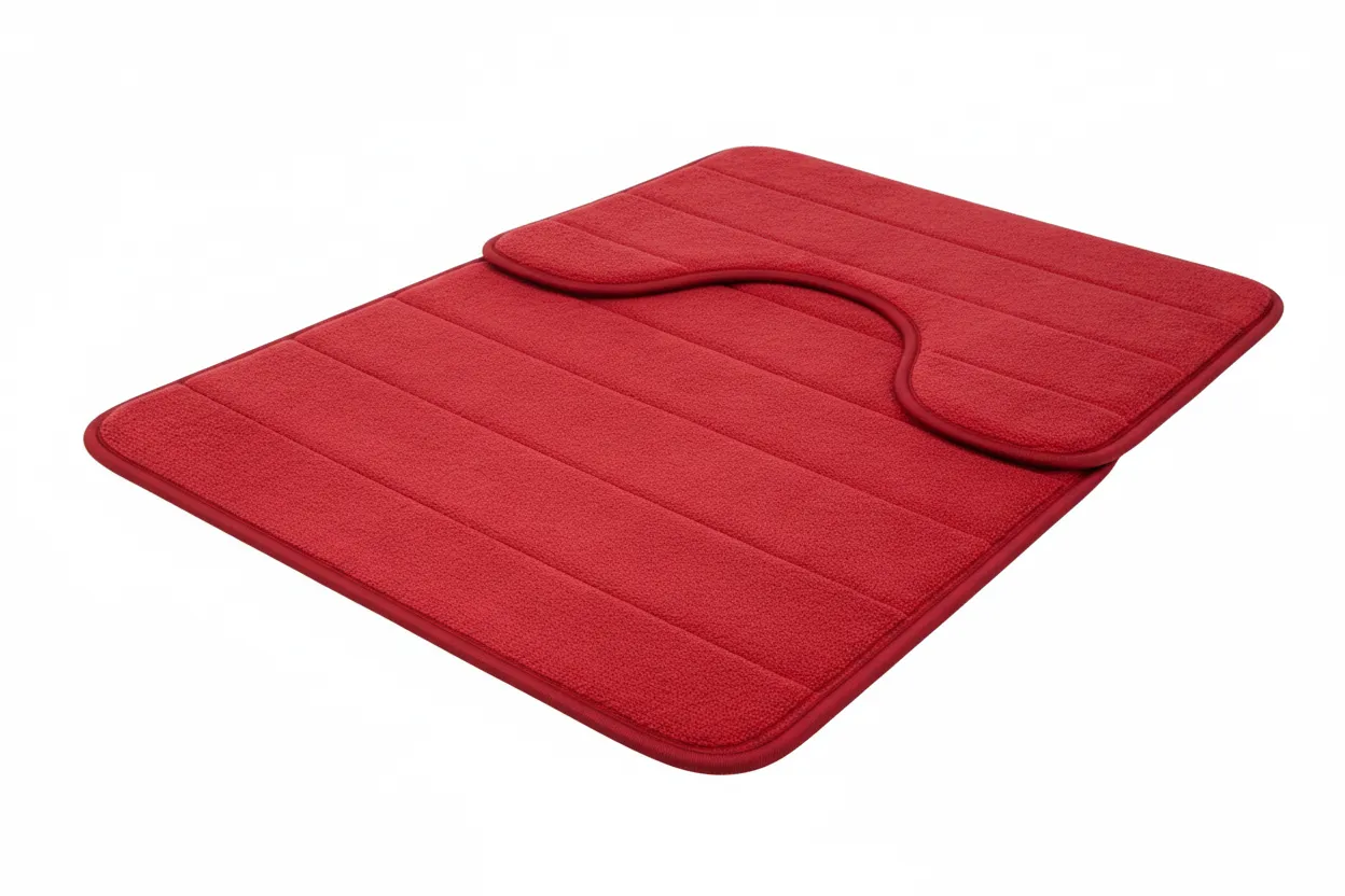 Alessandro Design covoras baie rosu set 2 antiderapant absorbant