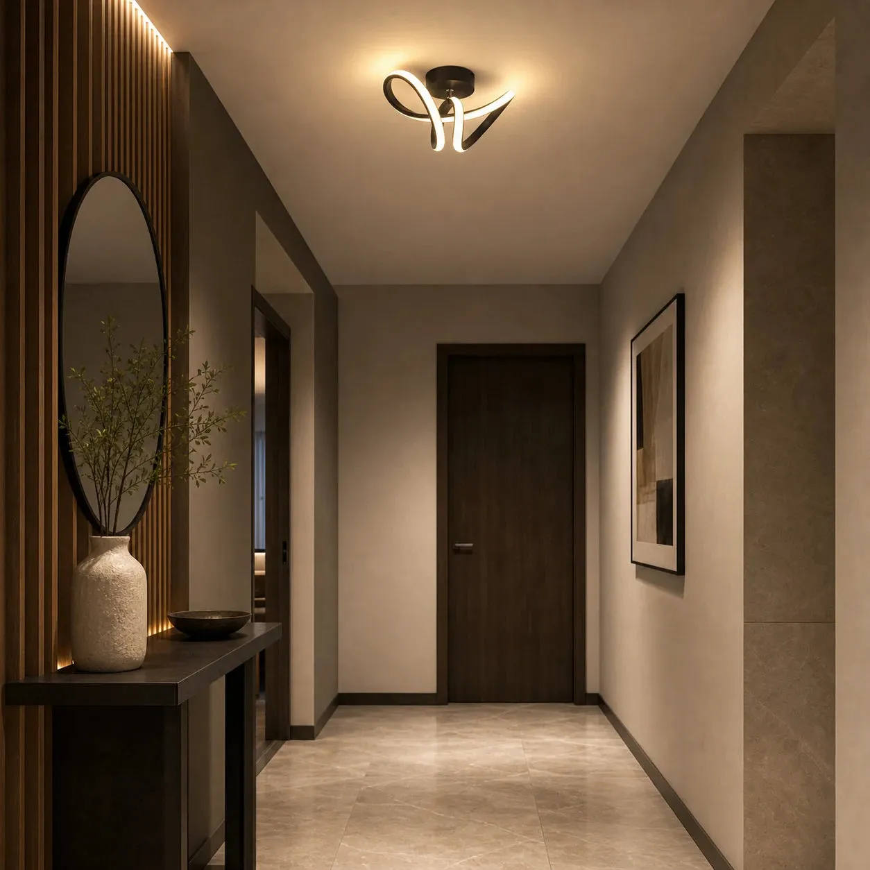 Alessandro Design VERTEX Pulse candelabru LED negru 13W ondulat