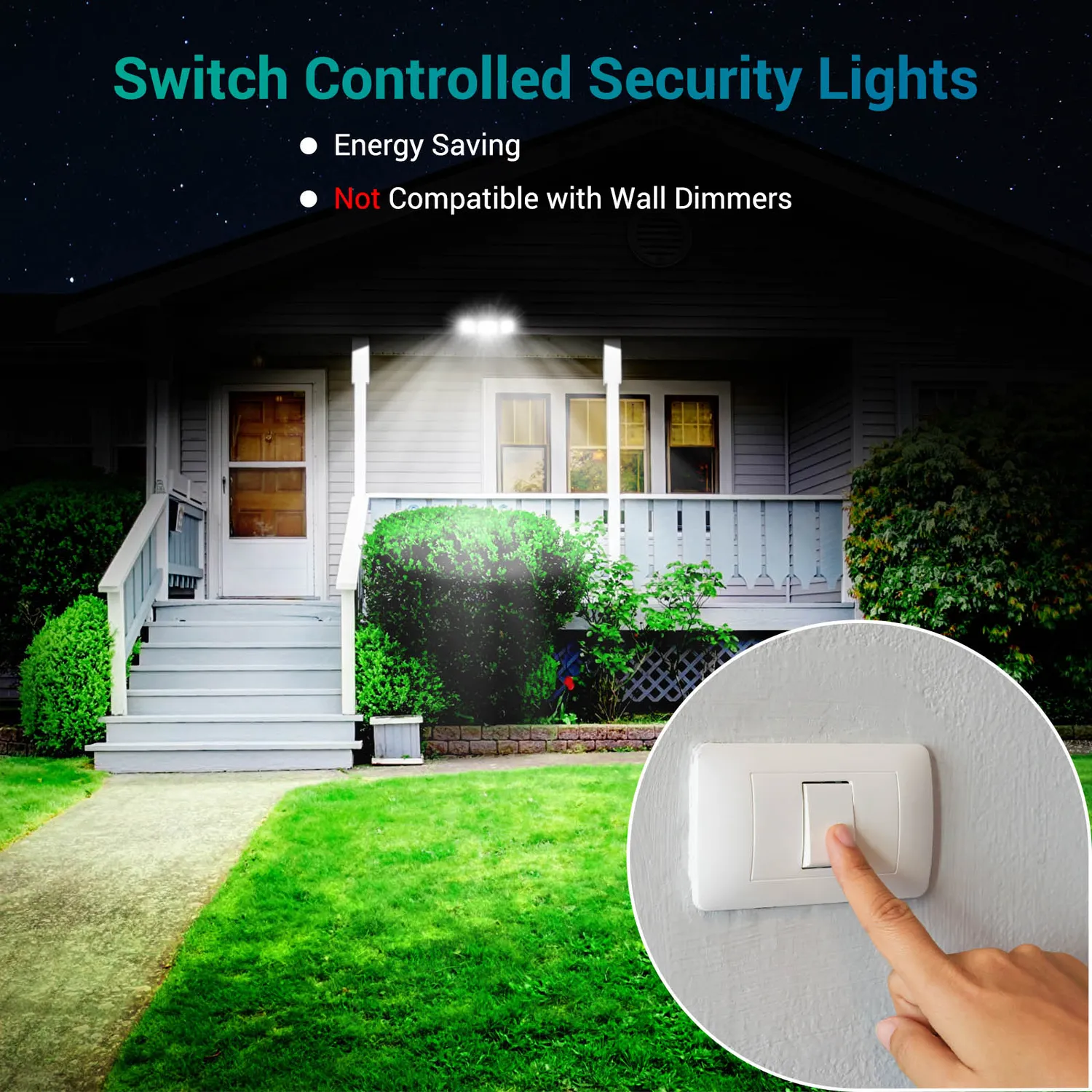 Ustellar 55W proiector LED exterior 2 buc alb lumina zi