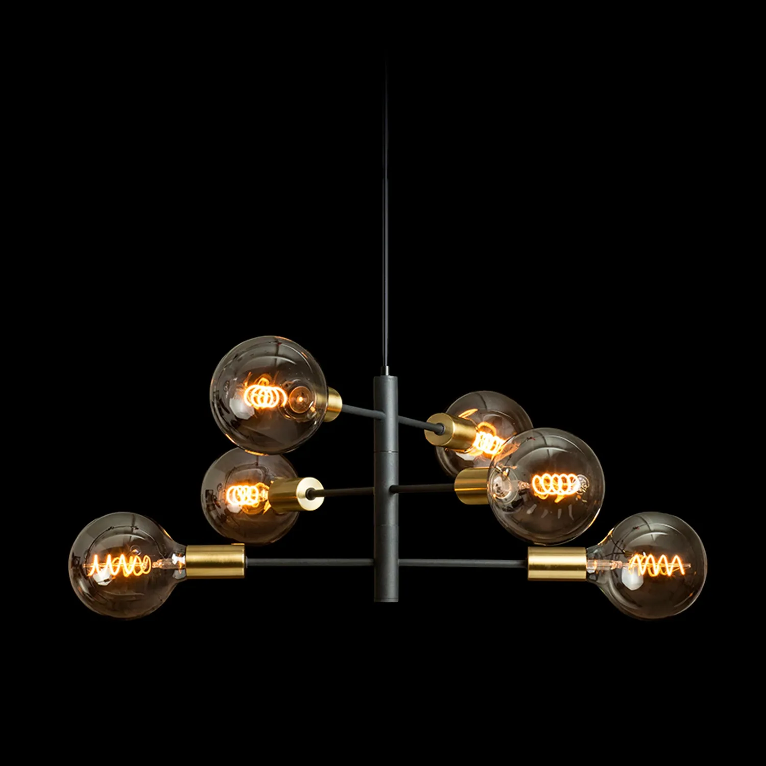 Rendl Light Studio Artemia pendul negru alama E27