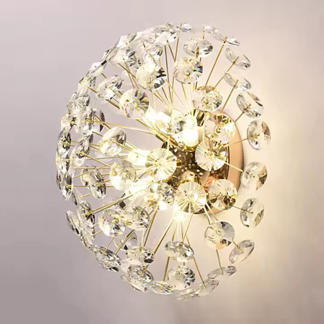 Alessandro Design Khujand candelabru cristal auriu 4xG9 35cm