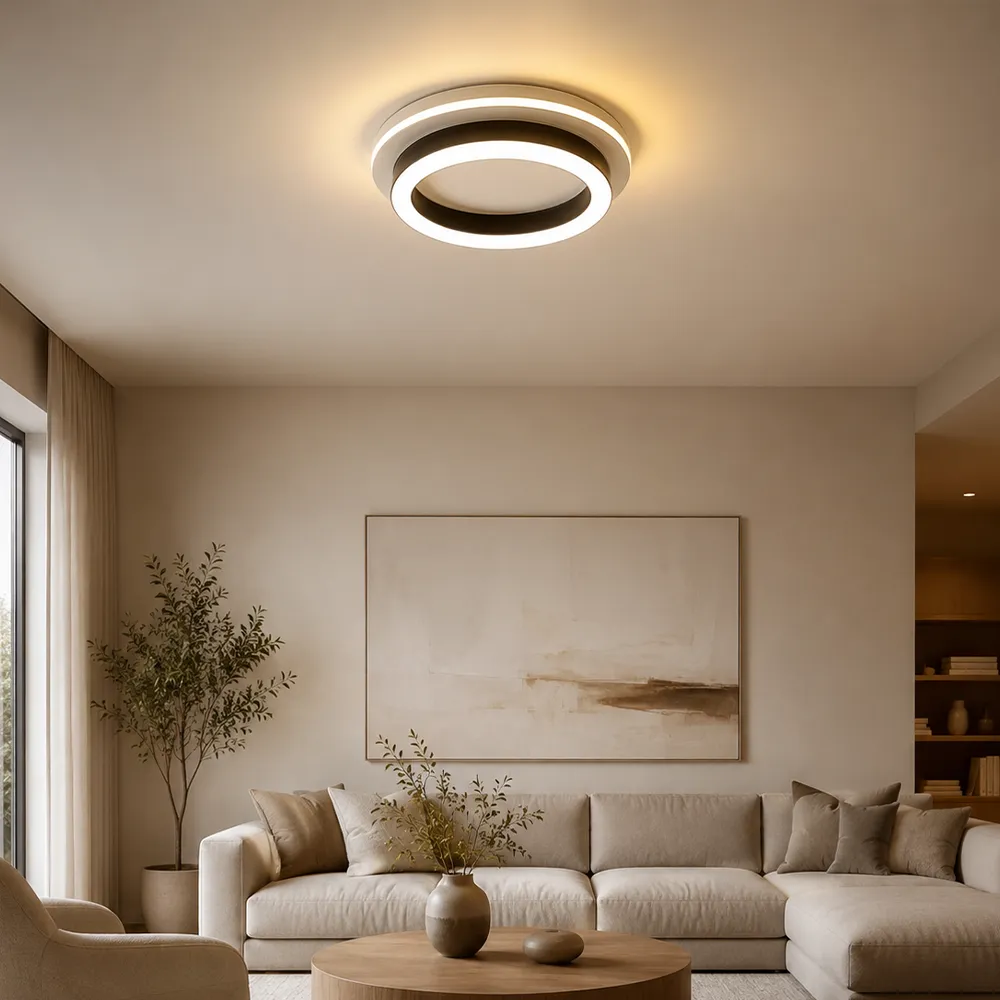 Lustra LED Alessandro Design Modern 25W 20cm neagra 3 culori