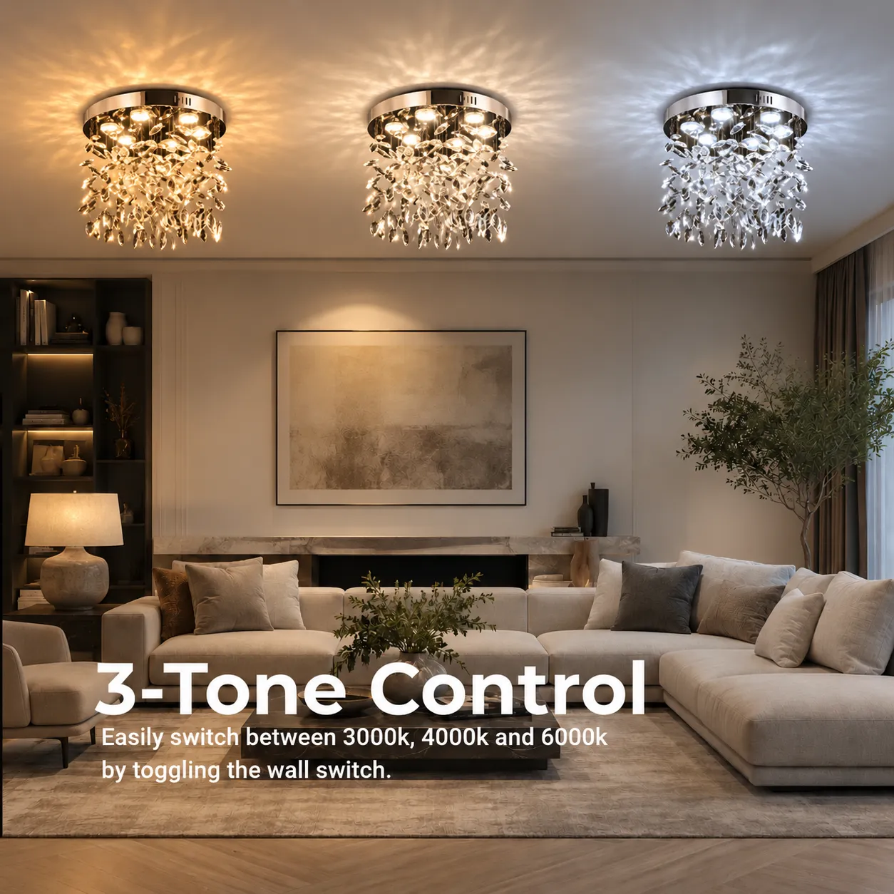Alessandro Design LLC210/400CH candelabru LED 22W cristal rotund
