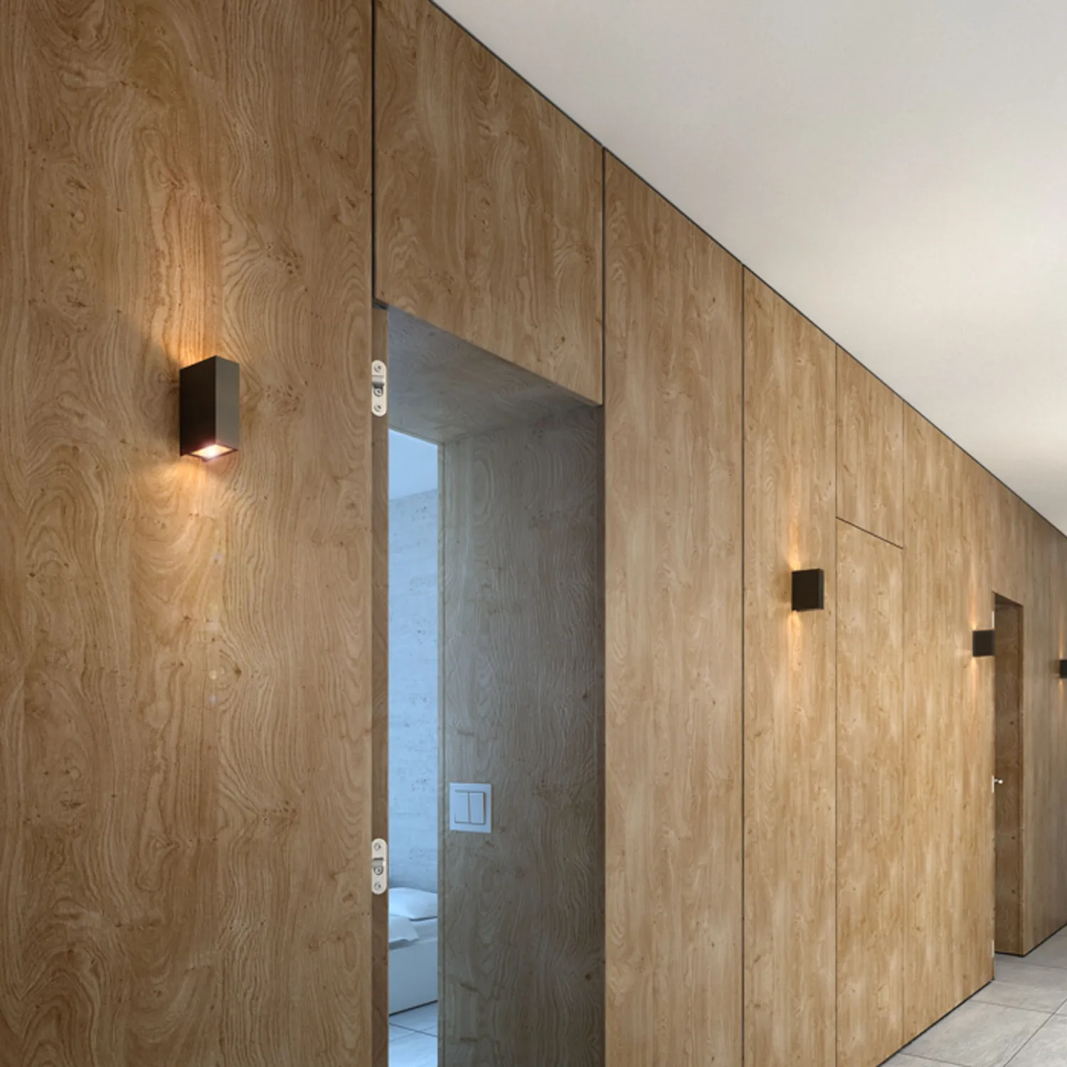 Rendl Ukko lampă perete exterior LED neagră dublu sens