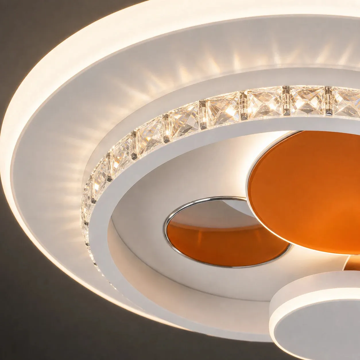 Alessandro Design HelioX lustra LED 40W alba 4 cercuri