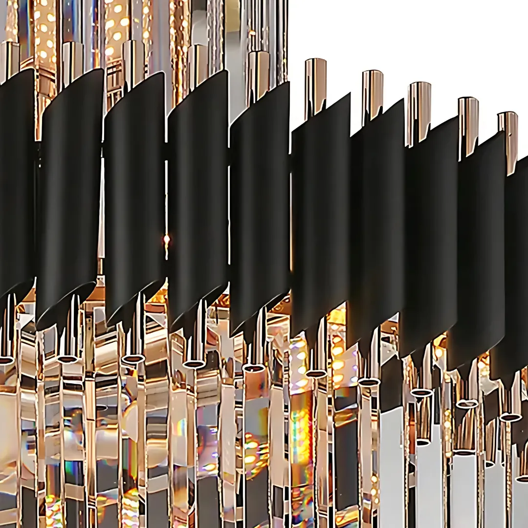 Alessandro Design CC900/600X1800 candelabru cristal auriu-negru 27xE14
