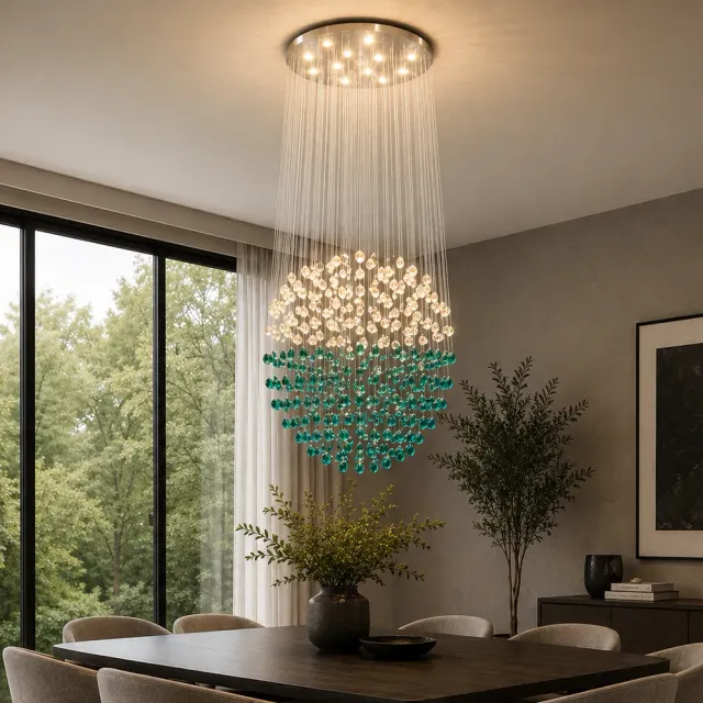 Alessandro Design Supremo candelabru LED 63W verde sticla