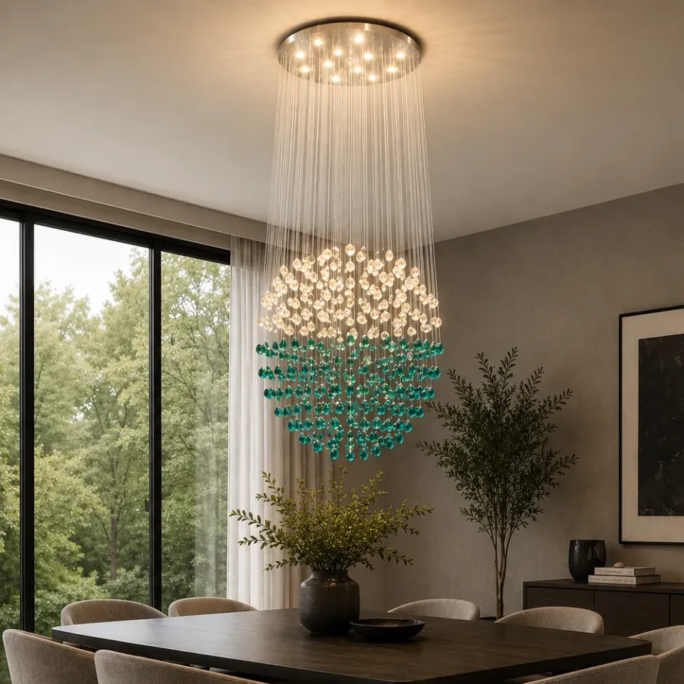 Alessandro Design Supremo candelabru LED 63W verde sticla