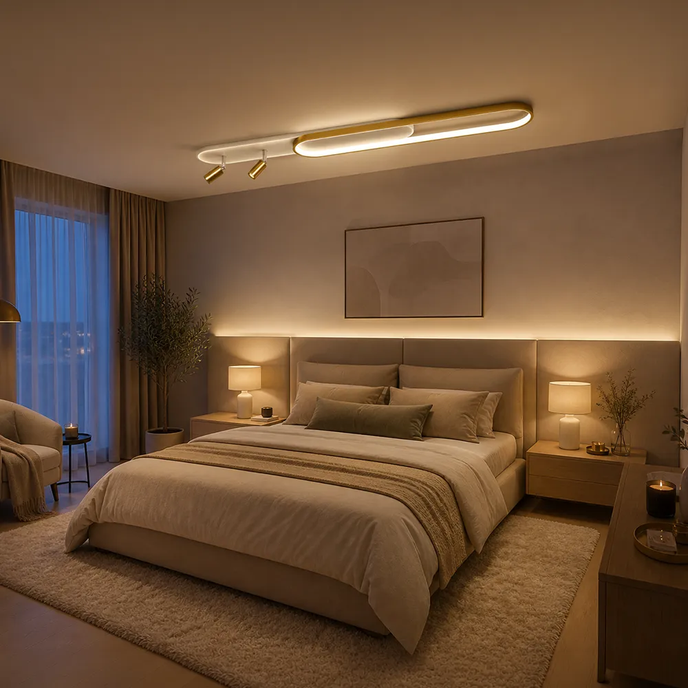 Alessandro Design Fisso Camilla lustra LED 66W auriu reglabila