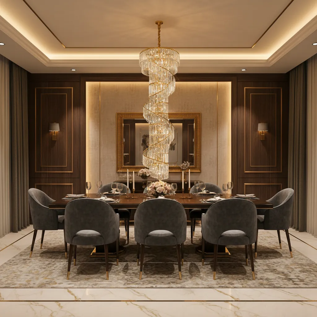 Alessandro Design SPIRO candelabru cristal 39xE14 auriu D70