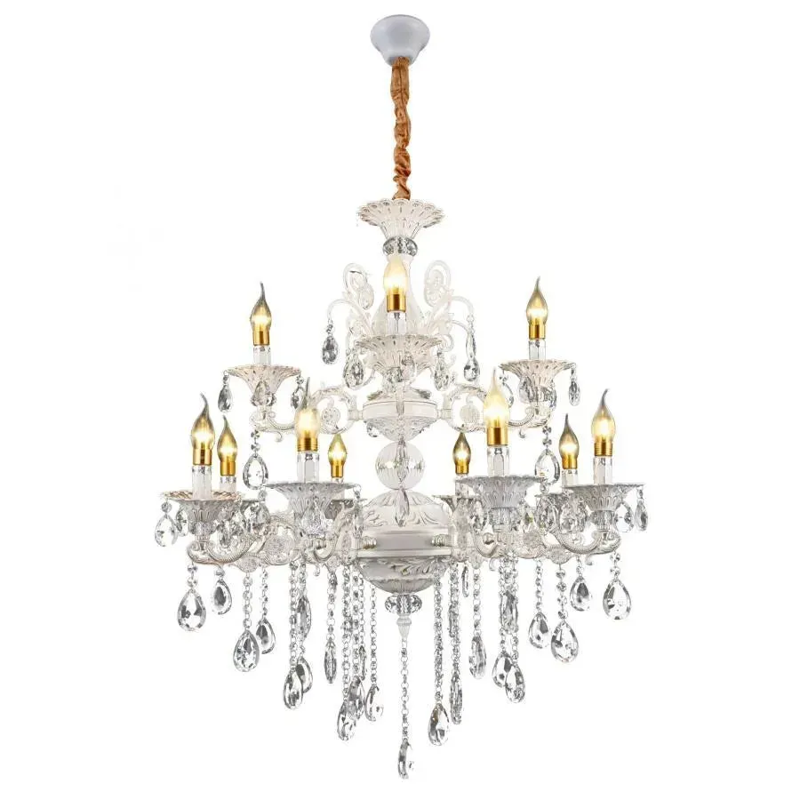 Alessandro Design Sanssouci Royal candelabru 12xE14 alb-argintiu