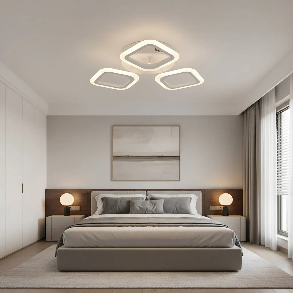 Alessandro Design Erika 20W lustra LED alba 3 patrate