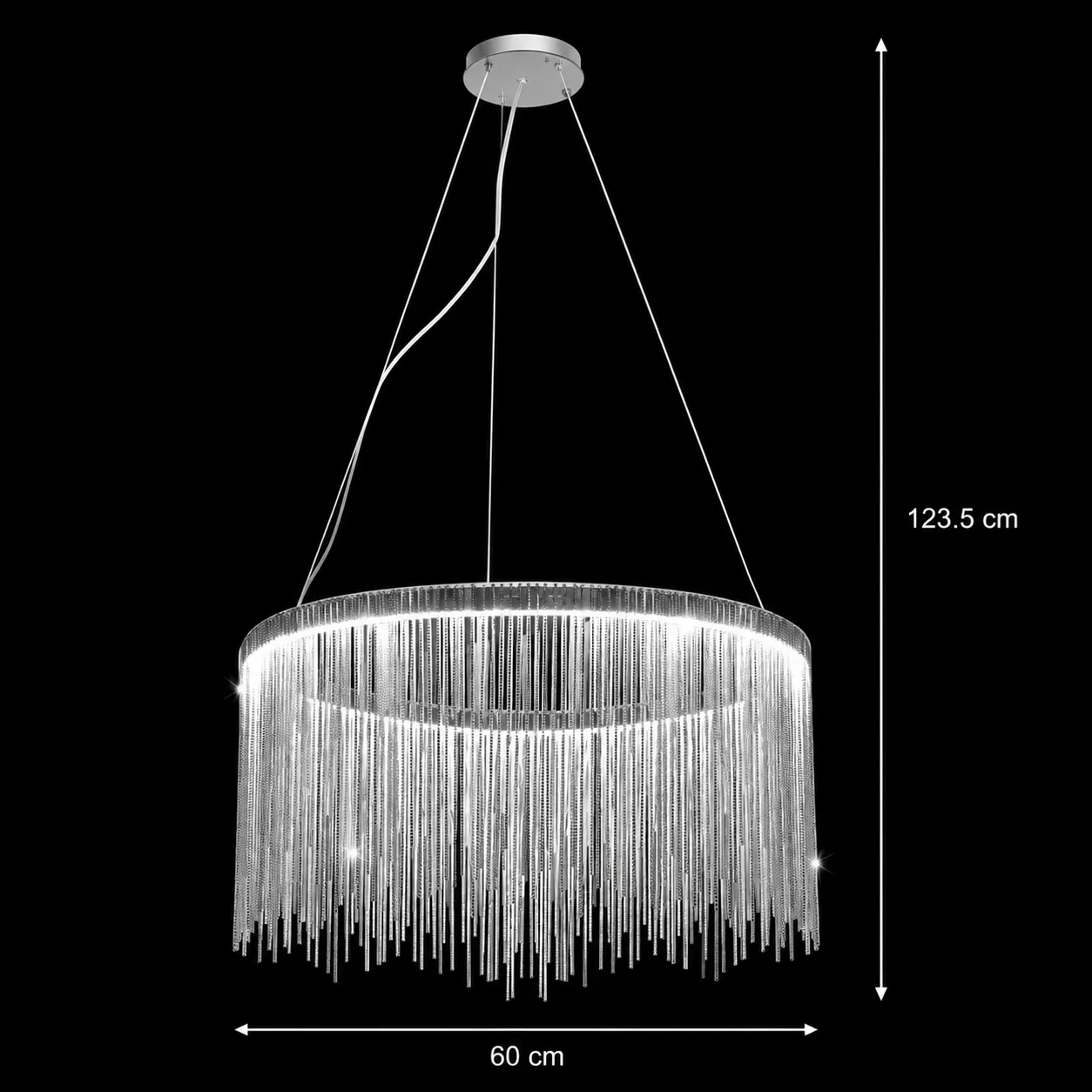 Alessandro Design Illumina Magnus lustra LED suspendata 38W argintie