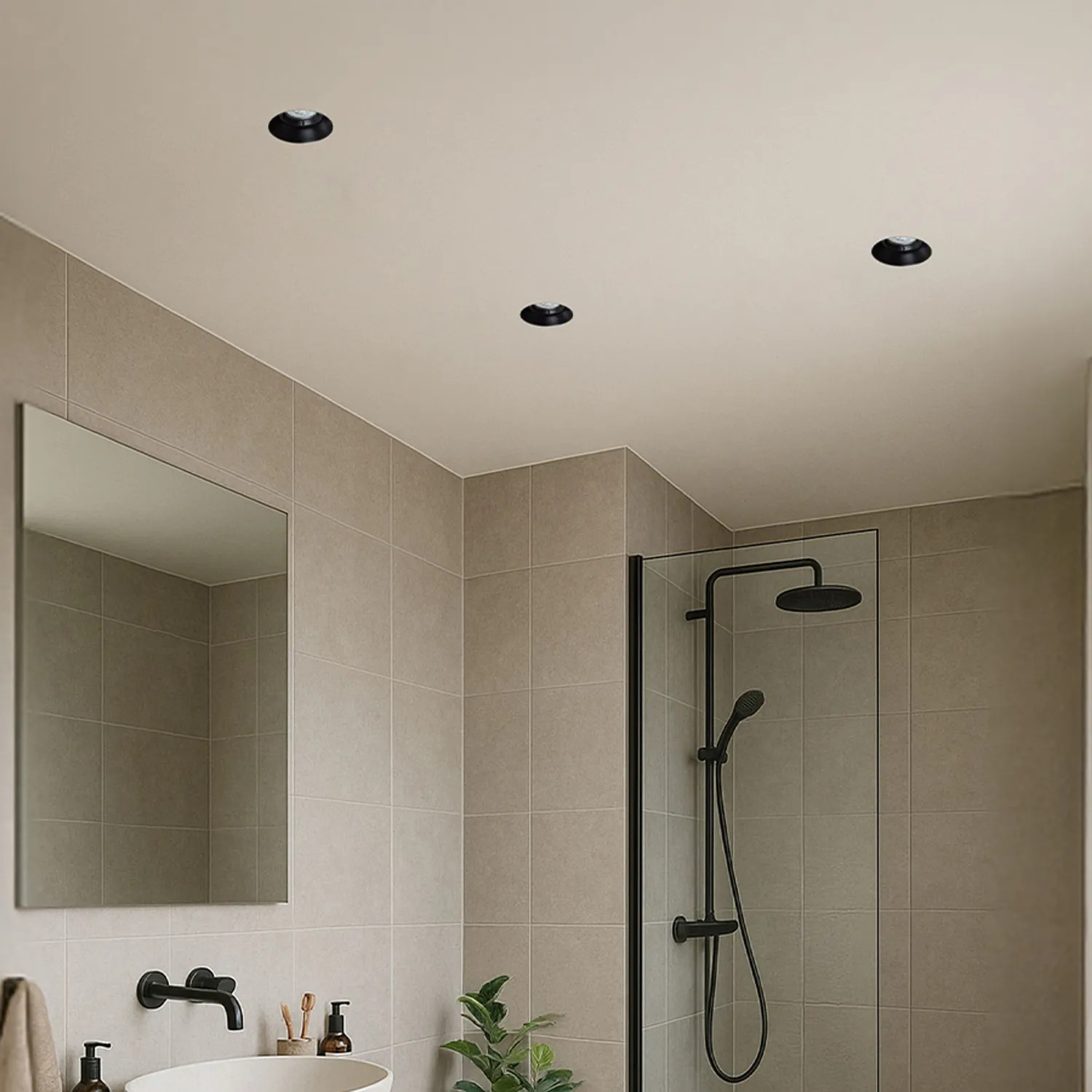 Rendl Ipso R IP65 spot baie GU10 negru