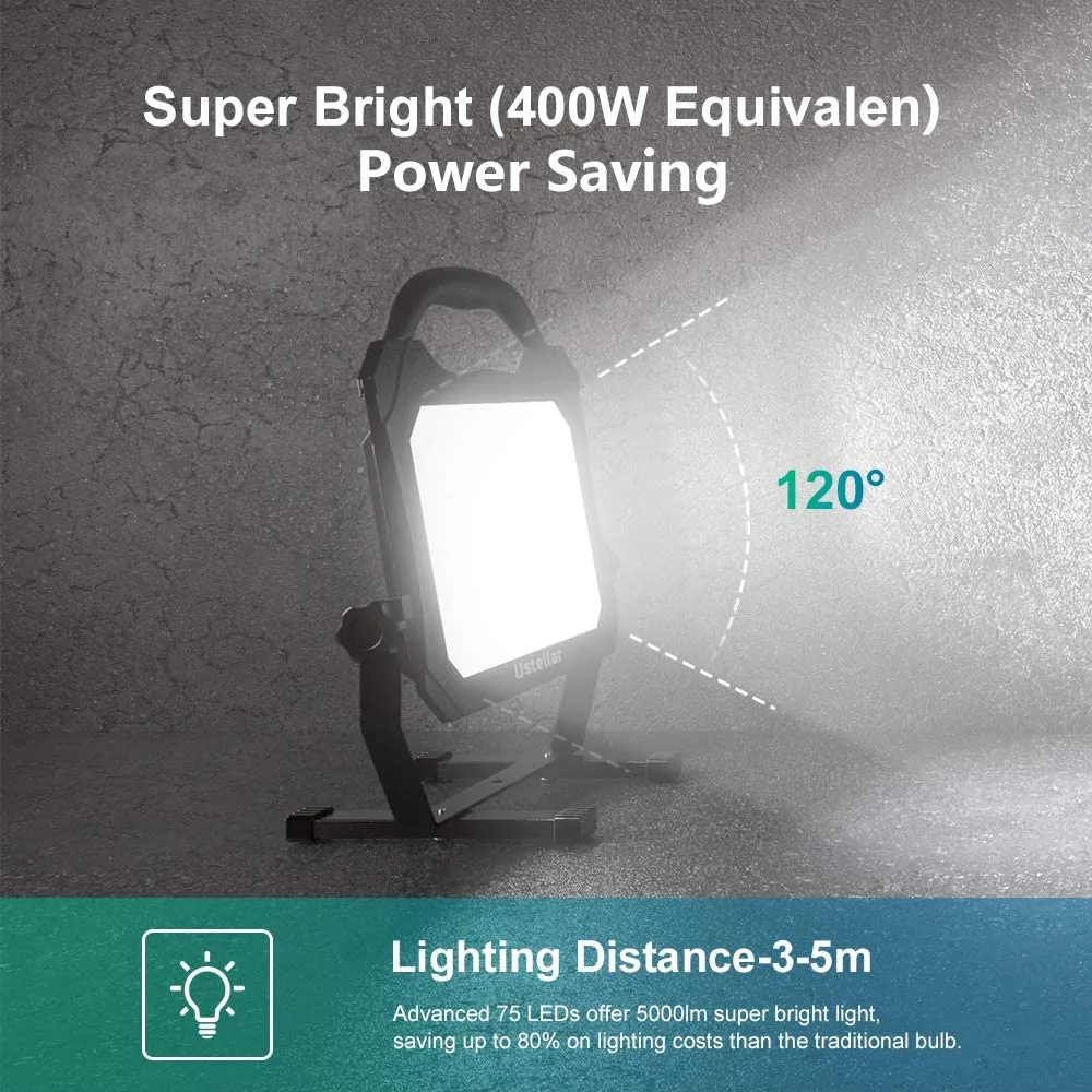 Ustellar lampă lucru LED 50W 5000lm ultra-subțire