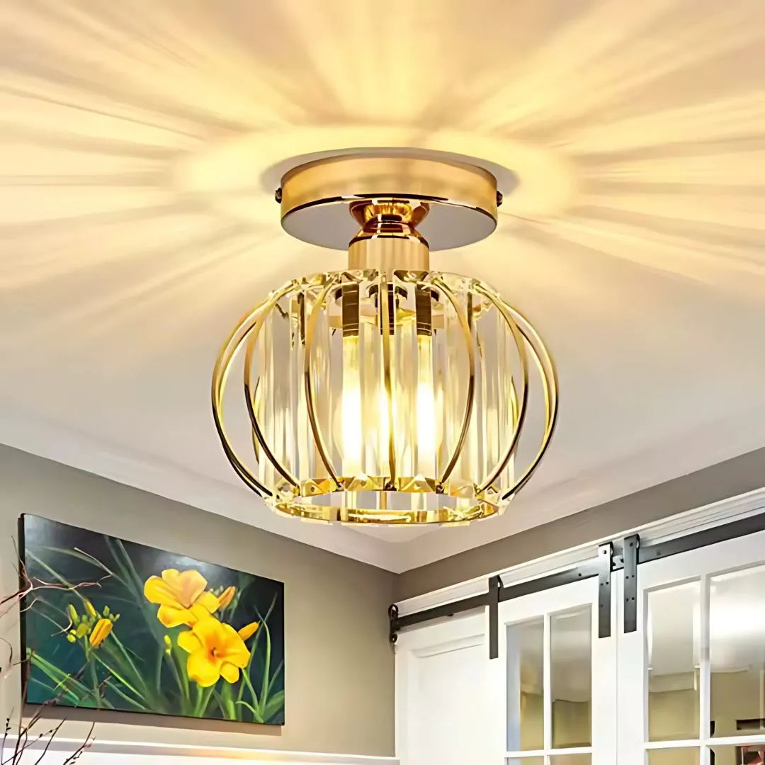 Alessandro Design Monica lustră E27 aurie cristal D16cm